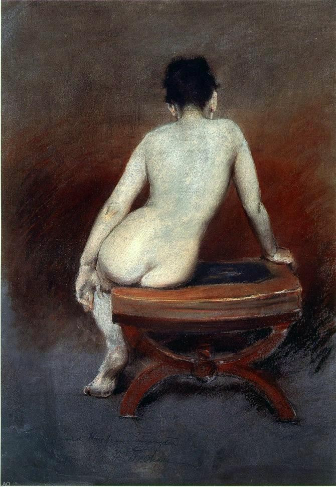 William Merritt Chase Back of a Nude - Hand Painted Oil Painting