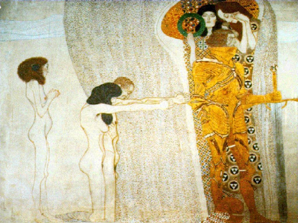  Gustav Klimt The Beethoven Frieze - Hand Painted Oil Painting