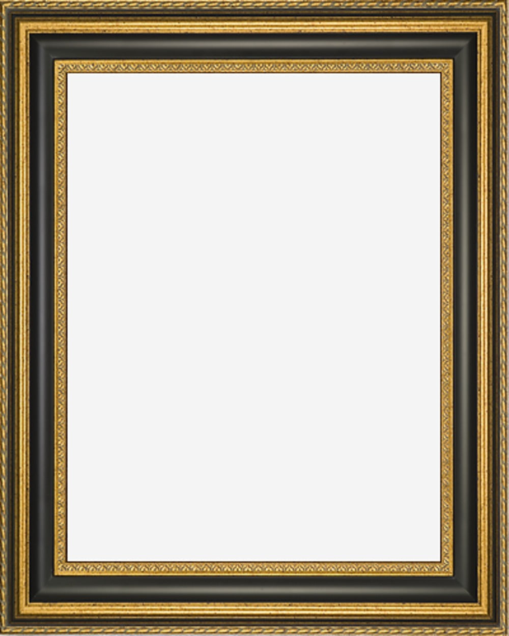 Gold Finish Frame with Black Panel, 3 3/4" wide
