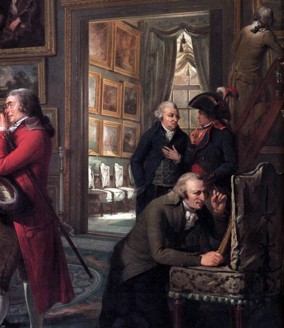 Adriaan De Lelie The Art Gallery of Jan Gildemeester (detail) - Hand Painted Oil Painting