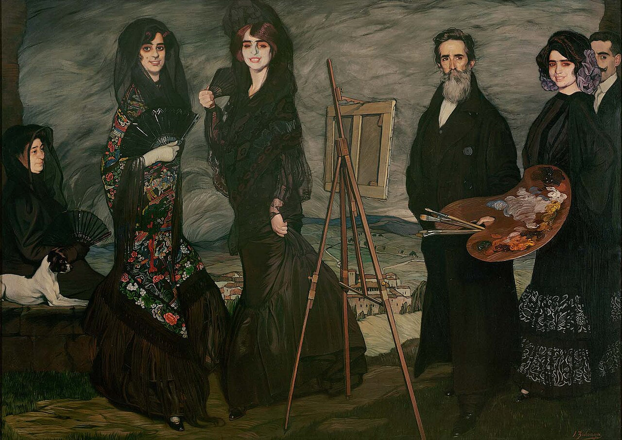Ignacio Zuloaga My Uncle Daniel and his Family - Hand Painted Oil Painting