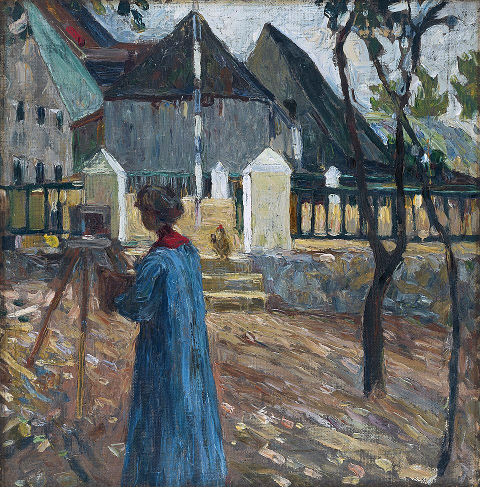 Wassily Kandinsky Kallmunz – Gabriele Munter Painting II - Hand Painted Oil Painting
