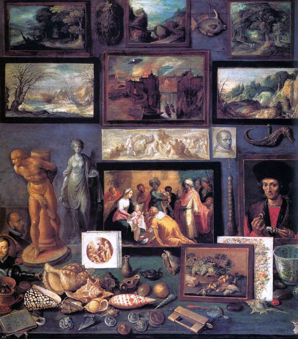  II Frans Francken Art Room (detail) - Hand Painted Oil Painting