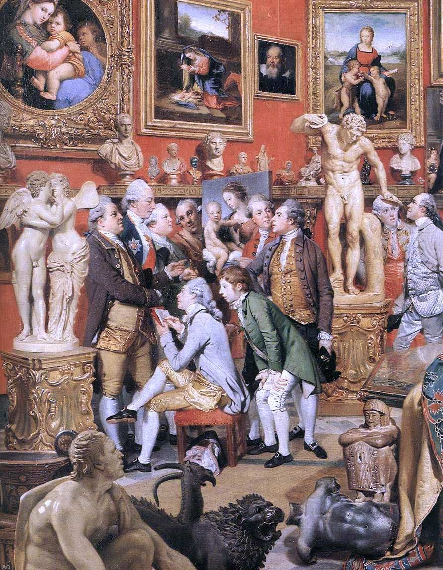 Johann Zoffany The Tribuna of the Uffizi (detail) - Hand Painted Oil Painting