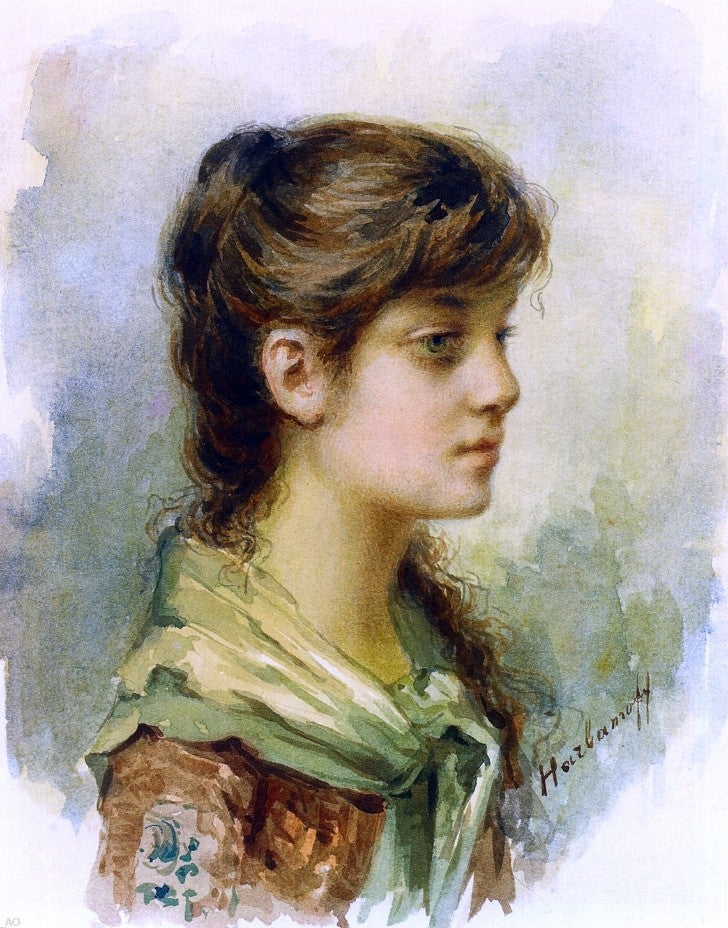 Alexei Alexeievich Harlamoff The Artist's Daughter - Hand Painted Oil Painting