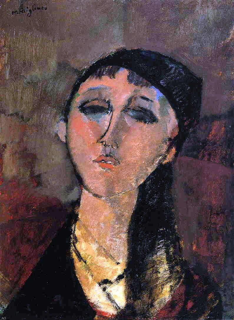 Amedeo Modigliani Portrait of a Young Girl (also known as Louise) - Hand Painted Oil Painting