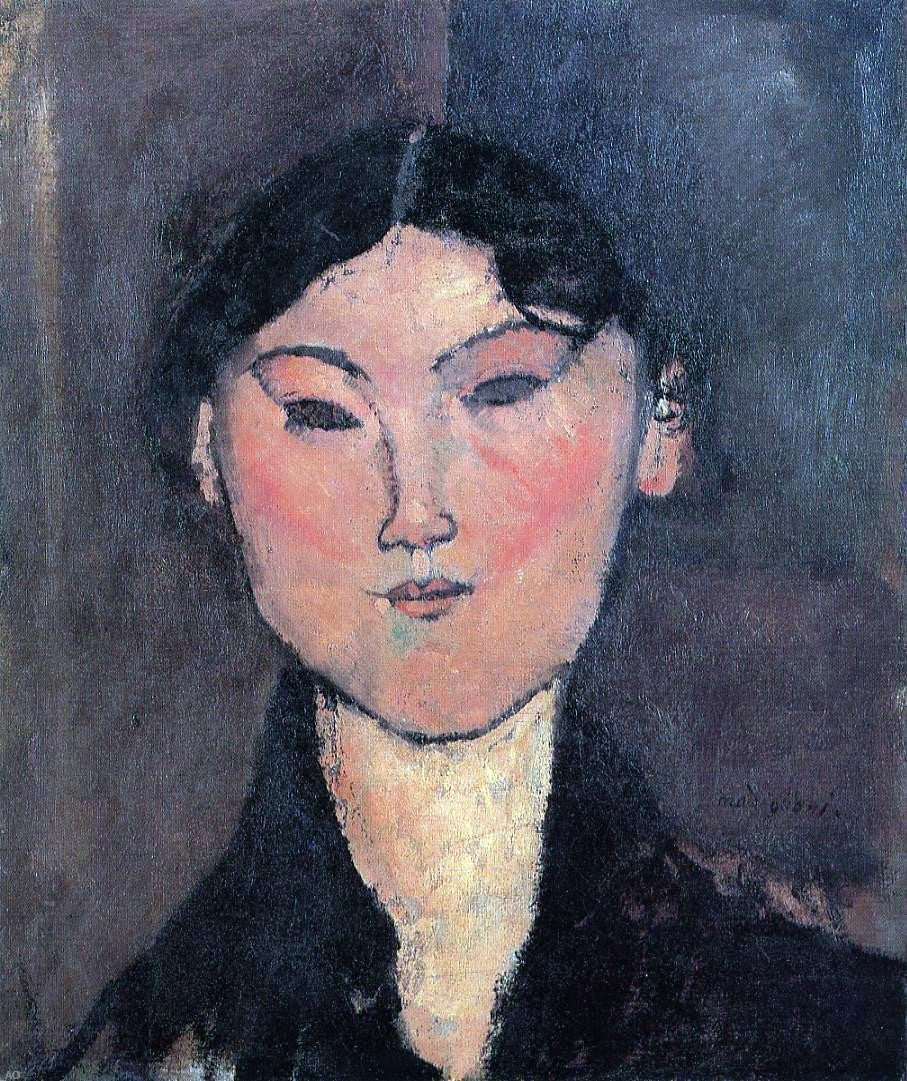 Amedeo Modigliani Woman's Head (also known as Rosalia) - Hand Painted Oil Painting