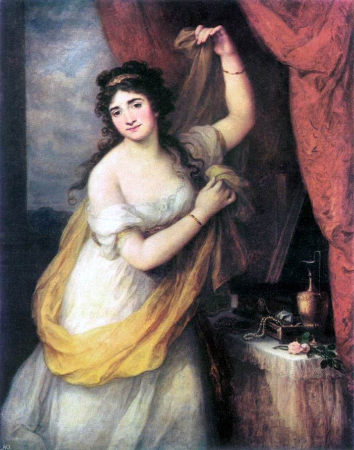 Angelica Kauffmann Portrait of a Woman - Hand Painted Oil Painting