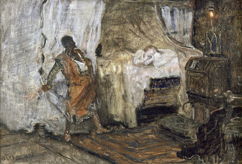 Antonio Munoz Degrain Otelo y Desdemona (Boceto) - Hand Painted Oil Painting