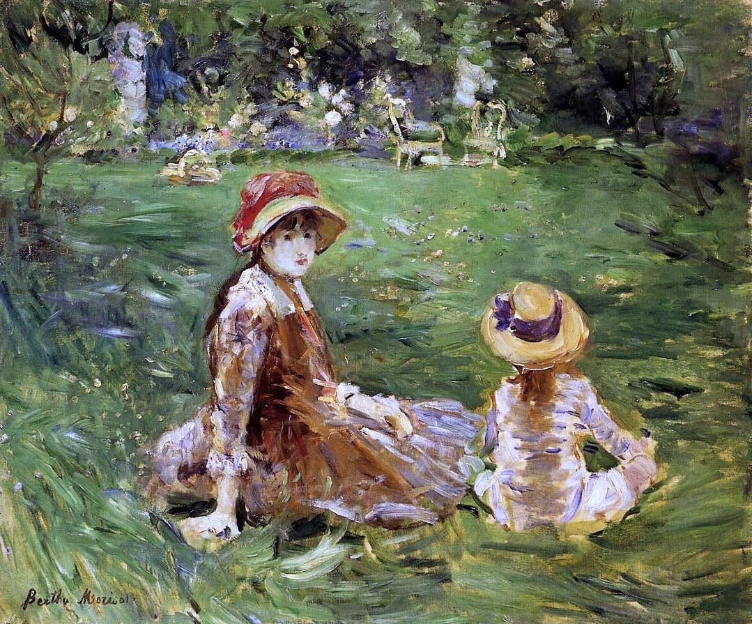 Berthe Morisot In the Garden at Maurecourt - Hand Painted Oil Painting