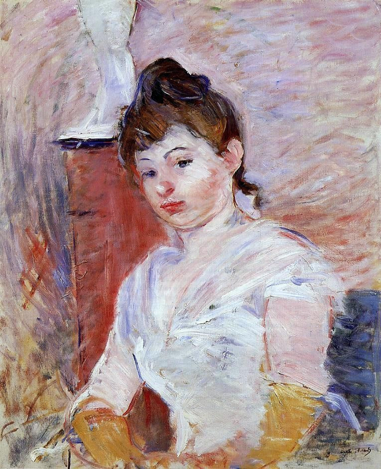 Berthe Morisot Young Woman in White - Hand Painted Oil Painting