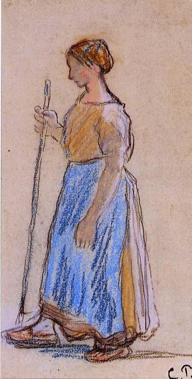Camille Pissarro Peasant Woman - Hand Painted Oil Painting