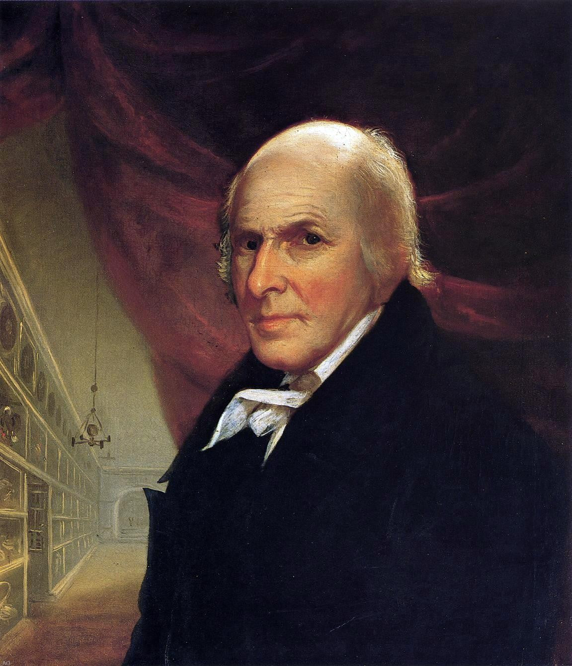 Charles Willson Peale Self Portrait (also known as Study for "The Artist in His Museum") - Hand Painted Oil Painting