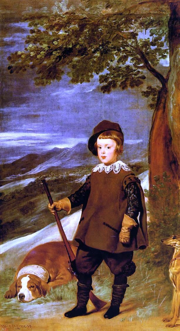 Diego Velazquez Prince Baltasar Carlos as a Hunter - Hand Painted Oil Painting
