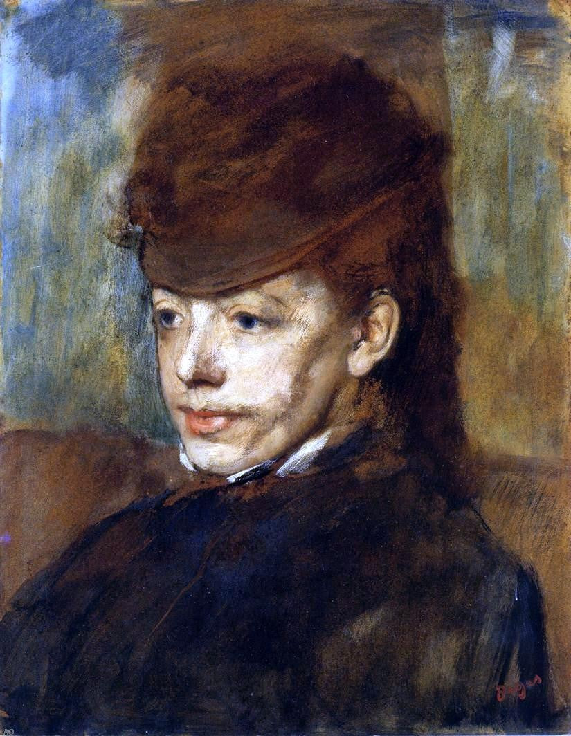 Edgar Degas Mademoiselle Malo - Hand Painted Oil Painting