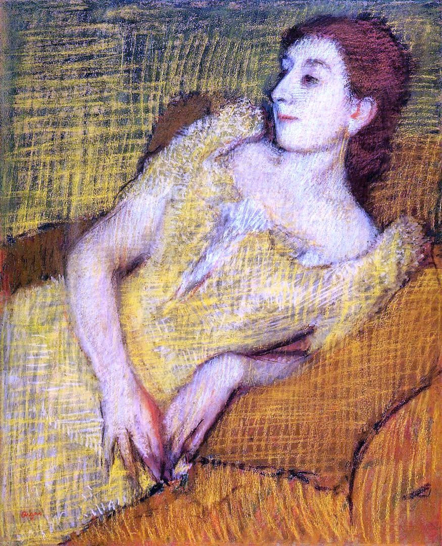 Edgar Degas Seated Woman - Hand Painted Oil Painting