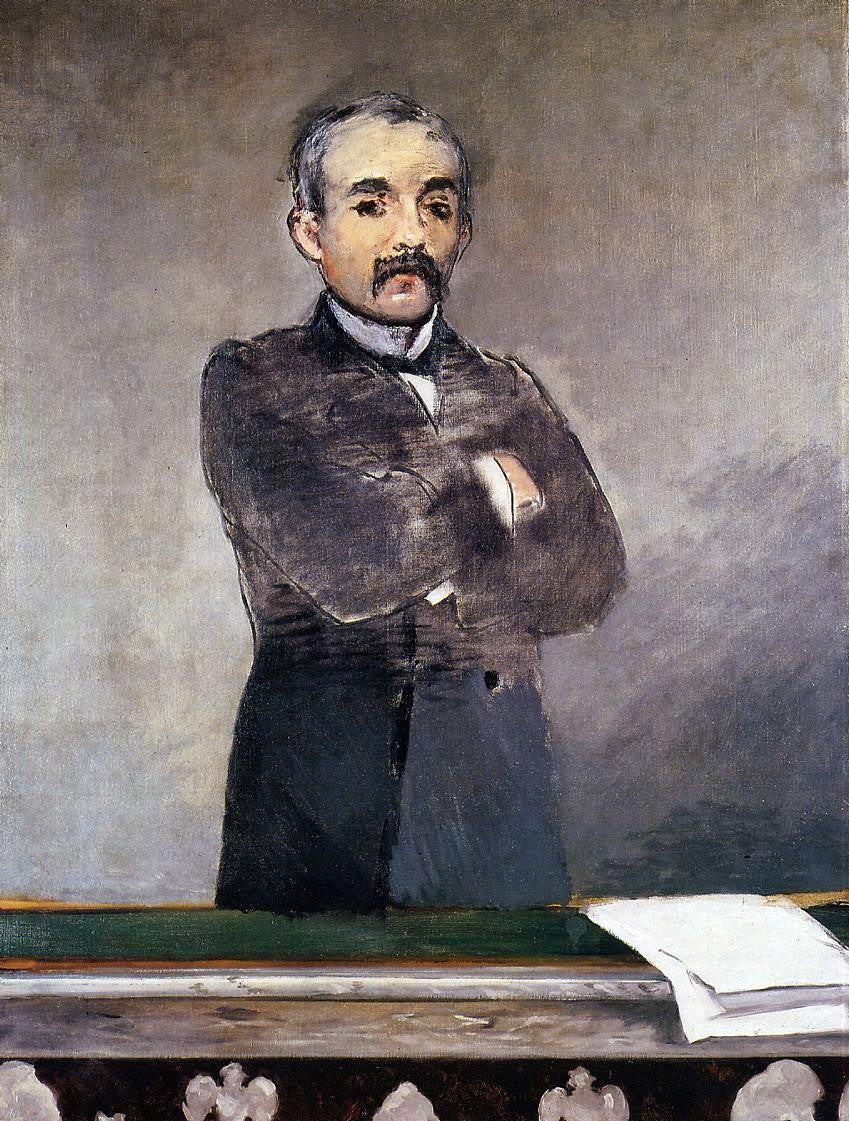 Edouard Manet Portrait of Clemenceau at the Tribune - Hand Painted Oil Painting