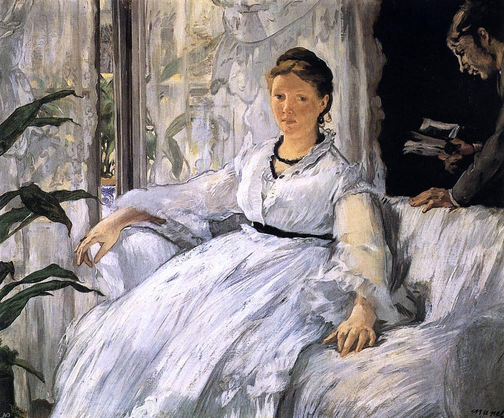 Edouard Manet Reading - Hand Painted Oil Painting