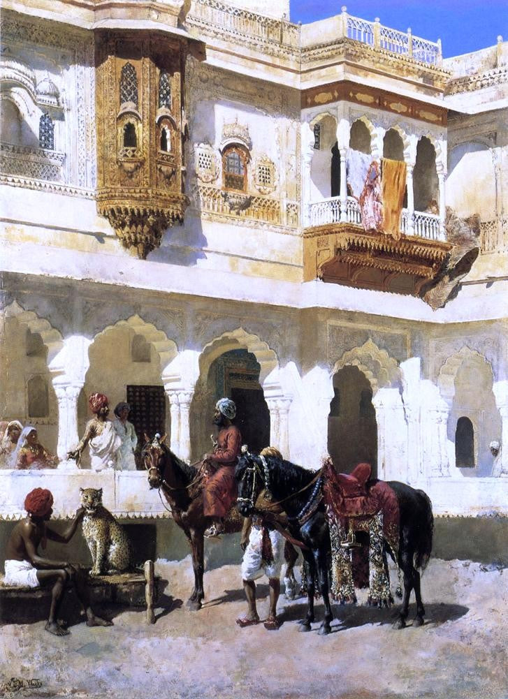 Edwin Lord Weeks Leaving for the Hunt - Hand Painted Oil Painting