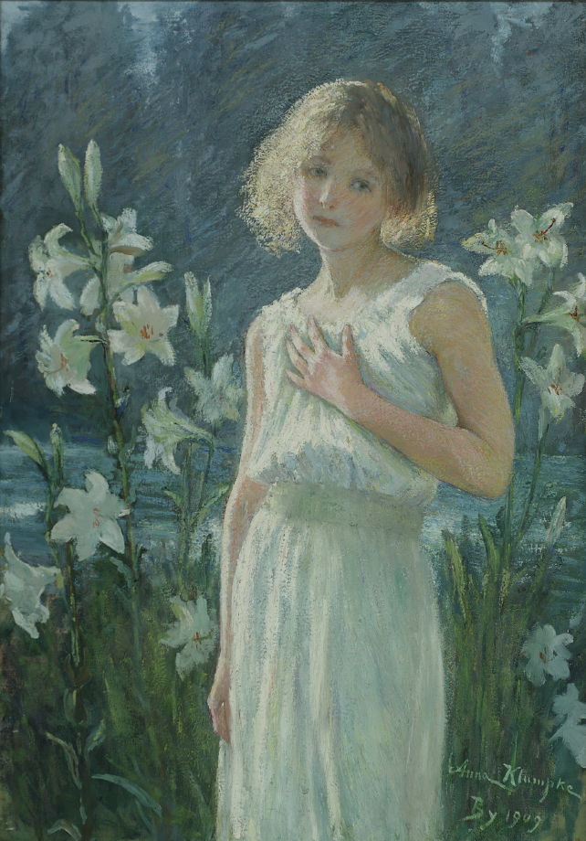 Anna Elizabeth Klumpke Among the Lilies - Hand Painted Oil Painting