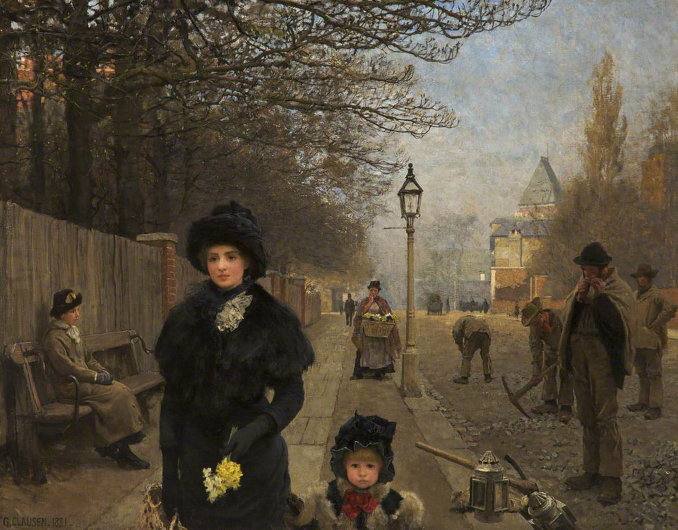 George Clausen Spring Morning, Haverstock Hill - Hand Painted Oil Painting