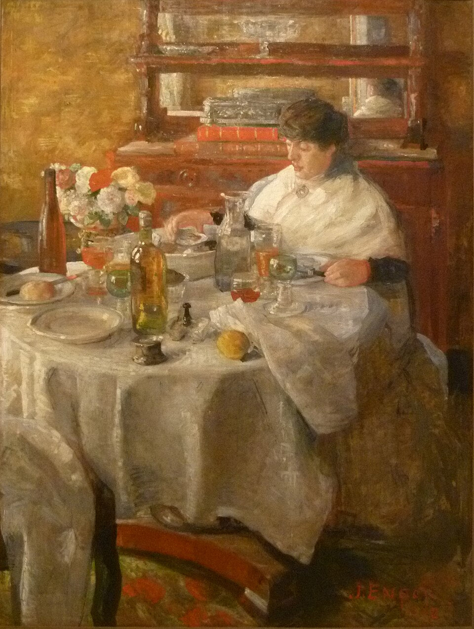 James Ensor The Oyster Eater - Hand Painted Oil Painting