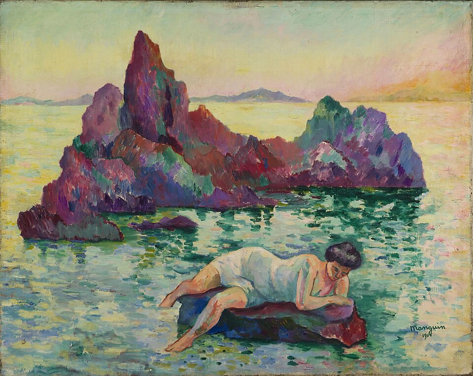 Henri Manguin Le Rocher, La Naiade, Cavaliere - Hand Painted Oil Painting