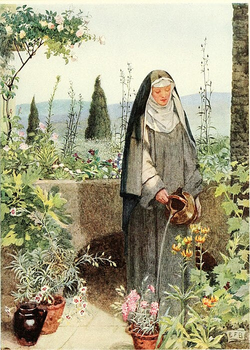 Eleanor Fortescue-Brickdale Clare of Assisi - Hand Painted Oil Painting