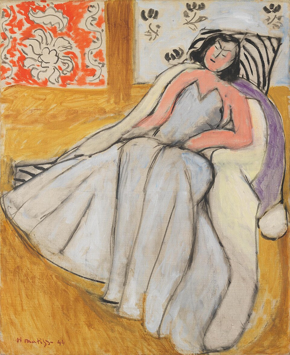 Henri Matisse Young Woman Lying on a White Fur - Hand Painted Oil Painting