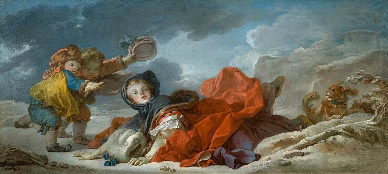 Jean-Honore Fragonard Winter - Hand Painted Oil Painting