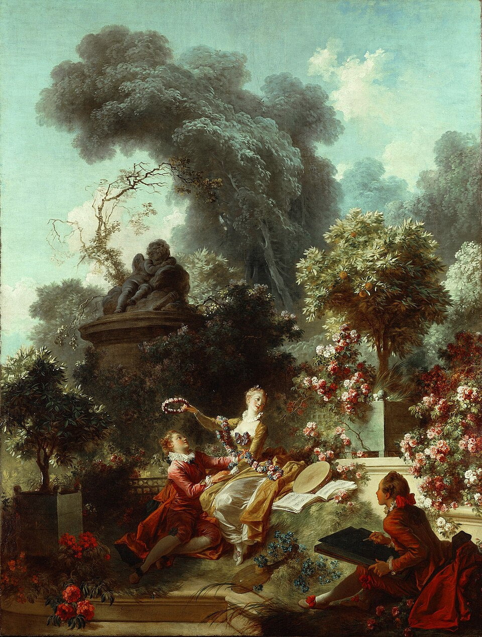 Jean-Honore Fragonard The Lover Crowned - Hand Painted Oil Painting