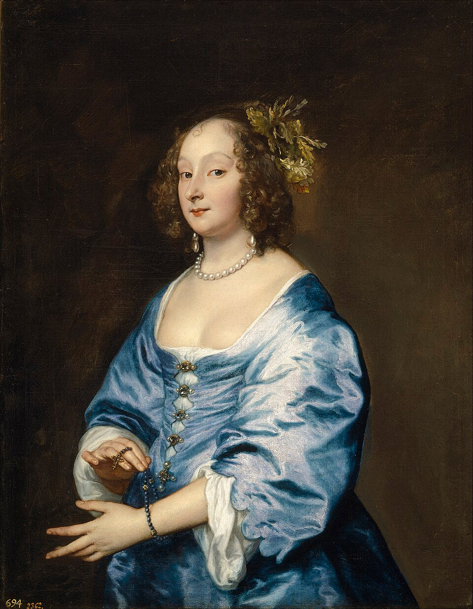 Anthony van Dyck Portrait of van Dyck's Wife Mary Ruthven - Hand Painted Oil Painting