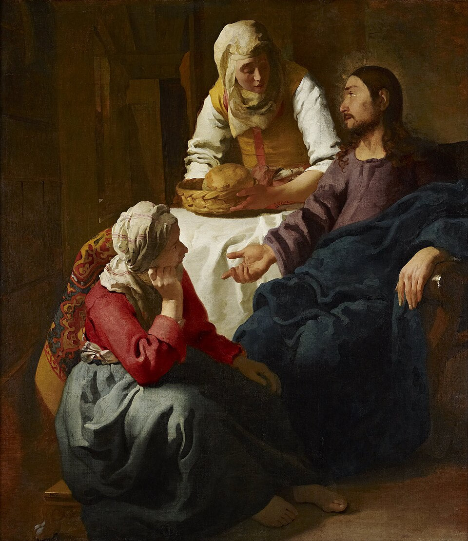 Johannes Vermeer Christ in the House of Martha and Mary - Hand Painted Oil Painting