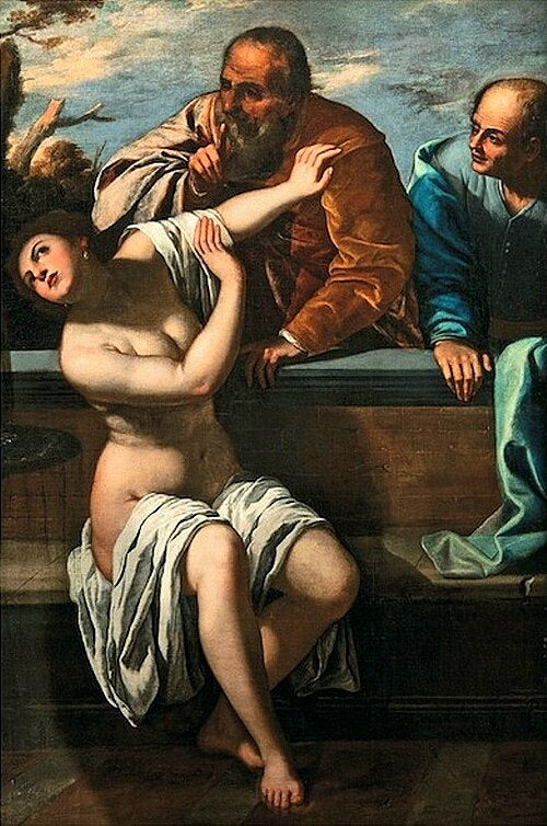 Artemisia Gentileschi Susanna and the Elders III - Hand Painted Oil Painting