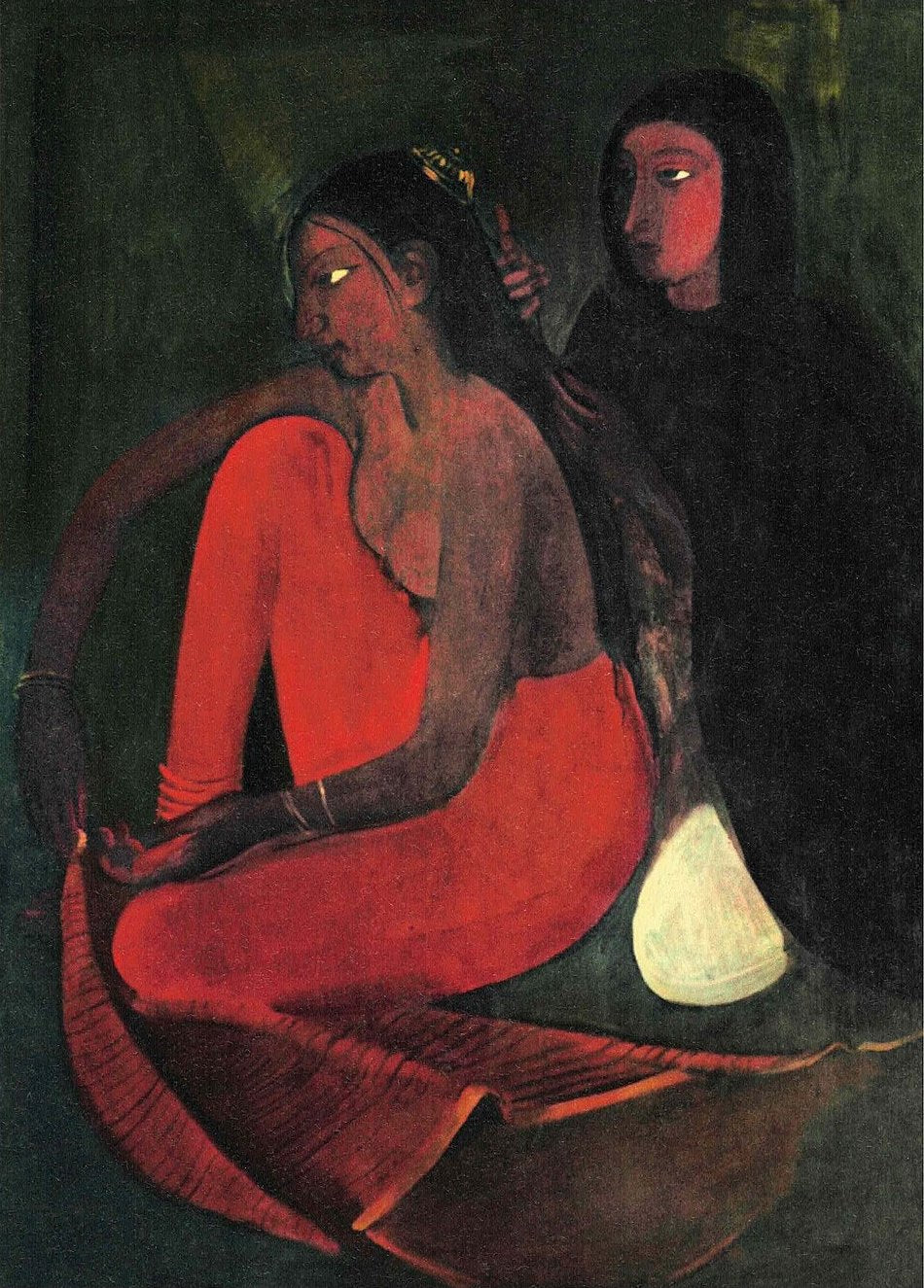 Amrita Sher-Gil Dressing the Bride - Hand Painted Oil Painting