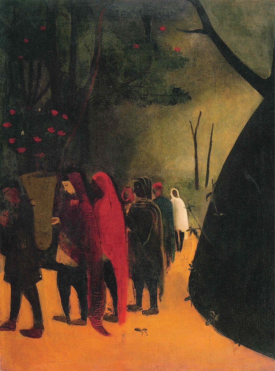Amrita Sher-Gil Hill Scene - Hand Painted Oil Painting