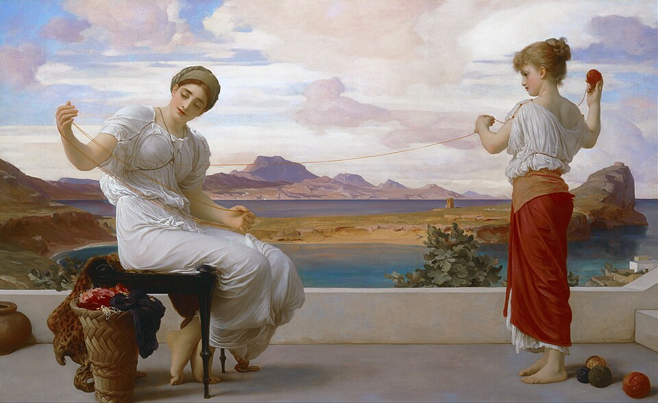 Frederic Leighton Winding the Skein - Hand Painted Oil Painting