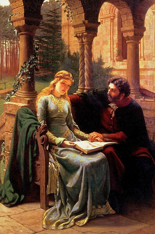 Edmund Blair Leighton Abelard and his Pupil Heloise - Hand Painted Oil Painting