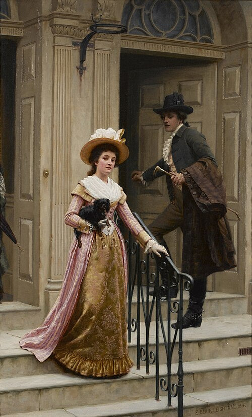 Edmund Blair Leighton My Next-Door Neighbour - Hand Painted Oil Painting