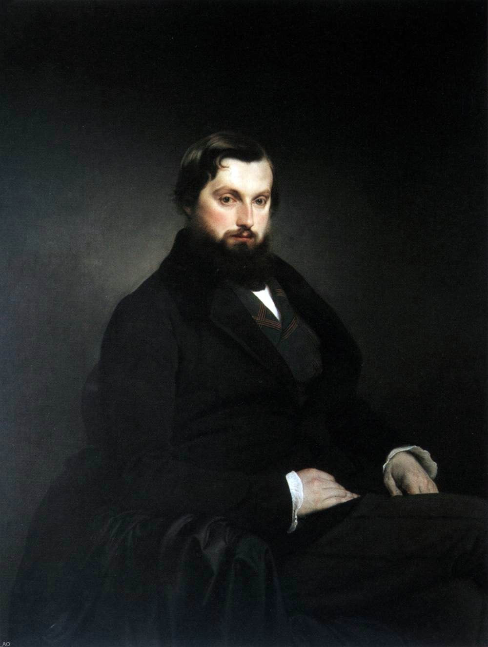  Francesco Hayez Portrait of Gian Giacomo Poldi Pezzoli - Hand Painted Oil Painting