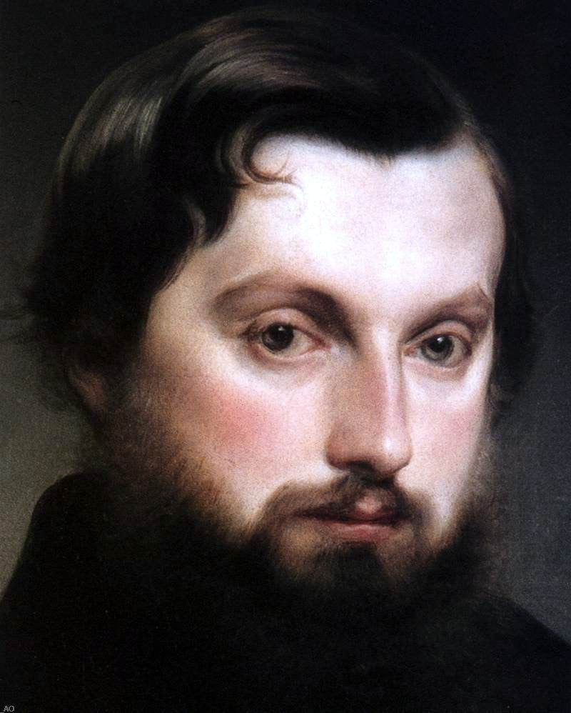 Francesco Hayez Portrait of Gian Giacomo Poldi Pezzoli (detail) - Hand Painted Oil Painting