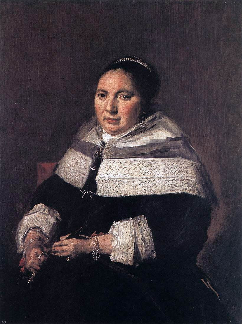 Frans Hals Portrait of a Seated Woman - Hand Painted Oil Painting