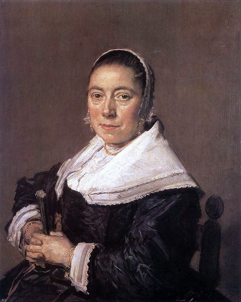 Frans Hals Portrait of a Seated Woman (presumedly Maria Vernatti) - Hand Painted Oil Painting