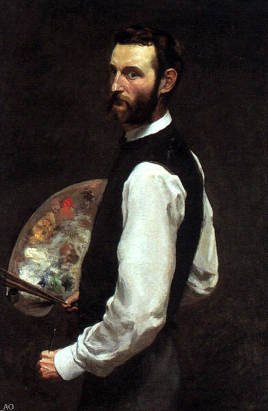 Jean Frederic Bazille Self Portrait - Hand Painted Oil Painting