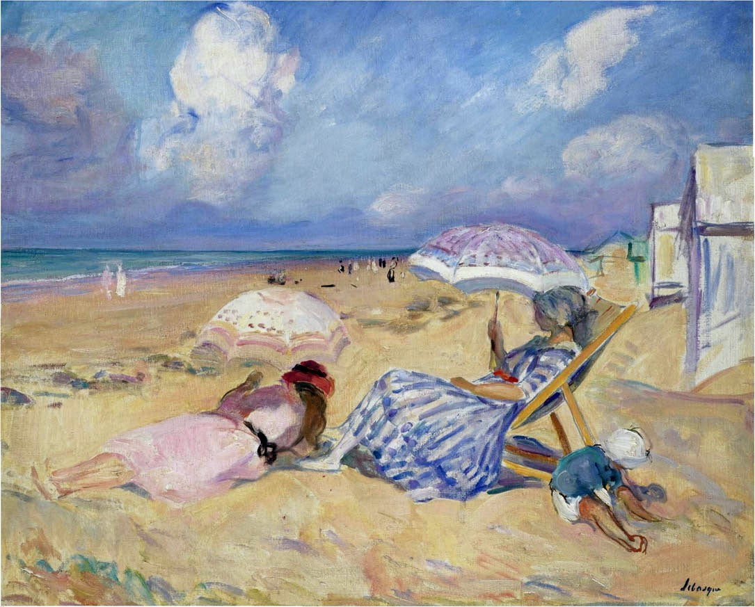 Henri Lebasque On the Beach - Hand Painted Oil Painting