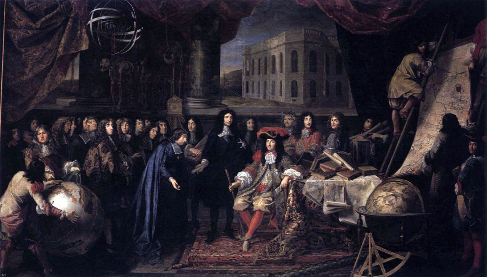  Henri Testelin Colbert Presenting the Members of the Royal Academy of Sciences to Louis XIV in 1667 - Hand Painted Oil Painting