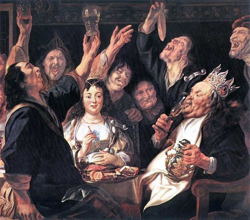 Jacob Jordaens The Bean King (detail) - Hand Painted Oil Painting