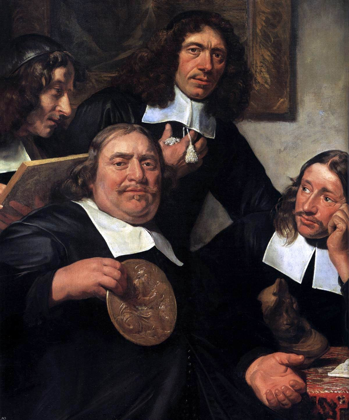 Jan De Bray The Governors of the Guild of St Luke, Haarlem (detail) - Hand Painted Oil Painting