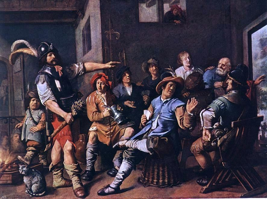 Jan Miense Molenaer The Denying of Peter - Hand Painted Oil Painting
