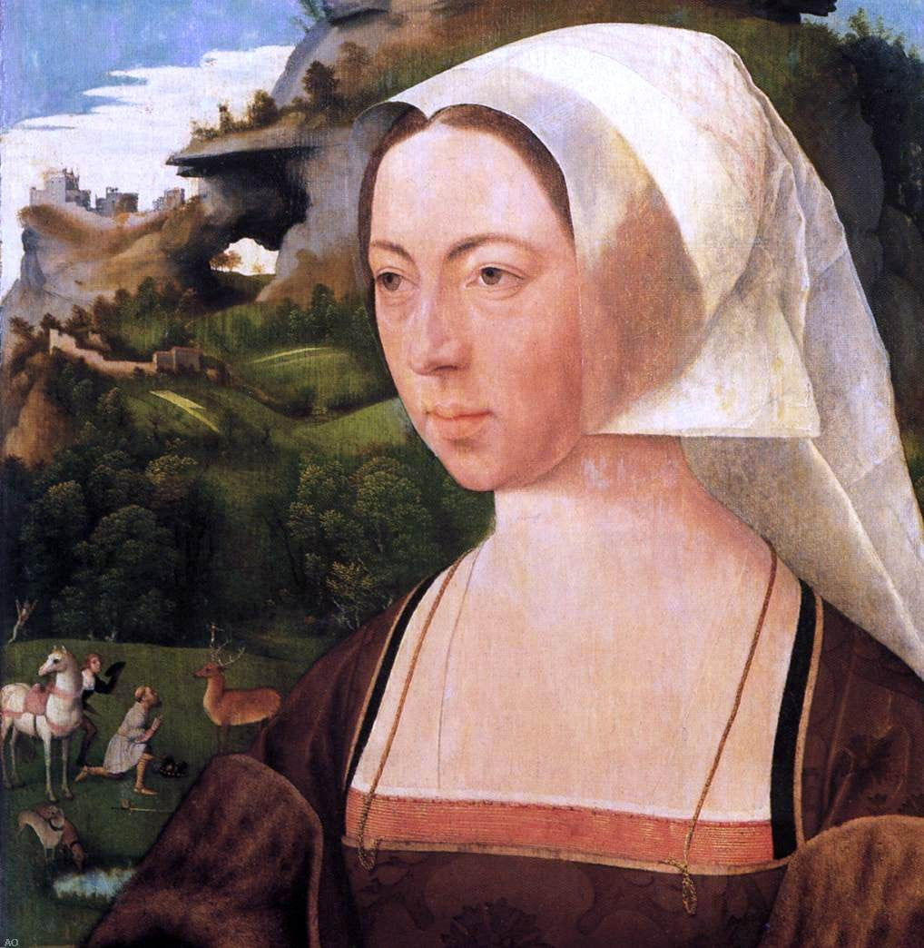 Jan Mostaert Portrait of a Woman (detail) - Hand Painted Oil Painting